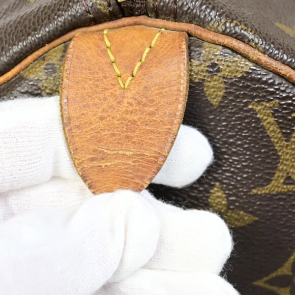 LOUIS VUITTON Speedy 30 Travel Hand Bag Monogram Leather Brown - Picture 4 of 16